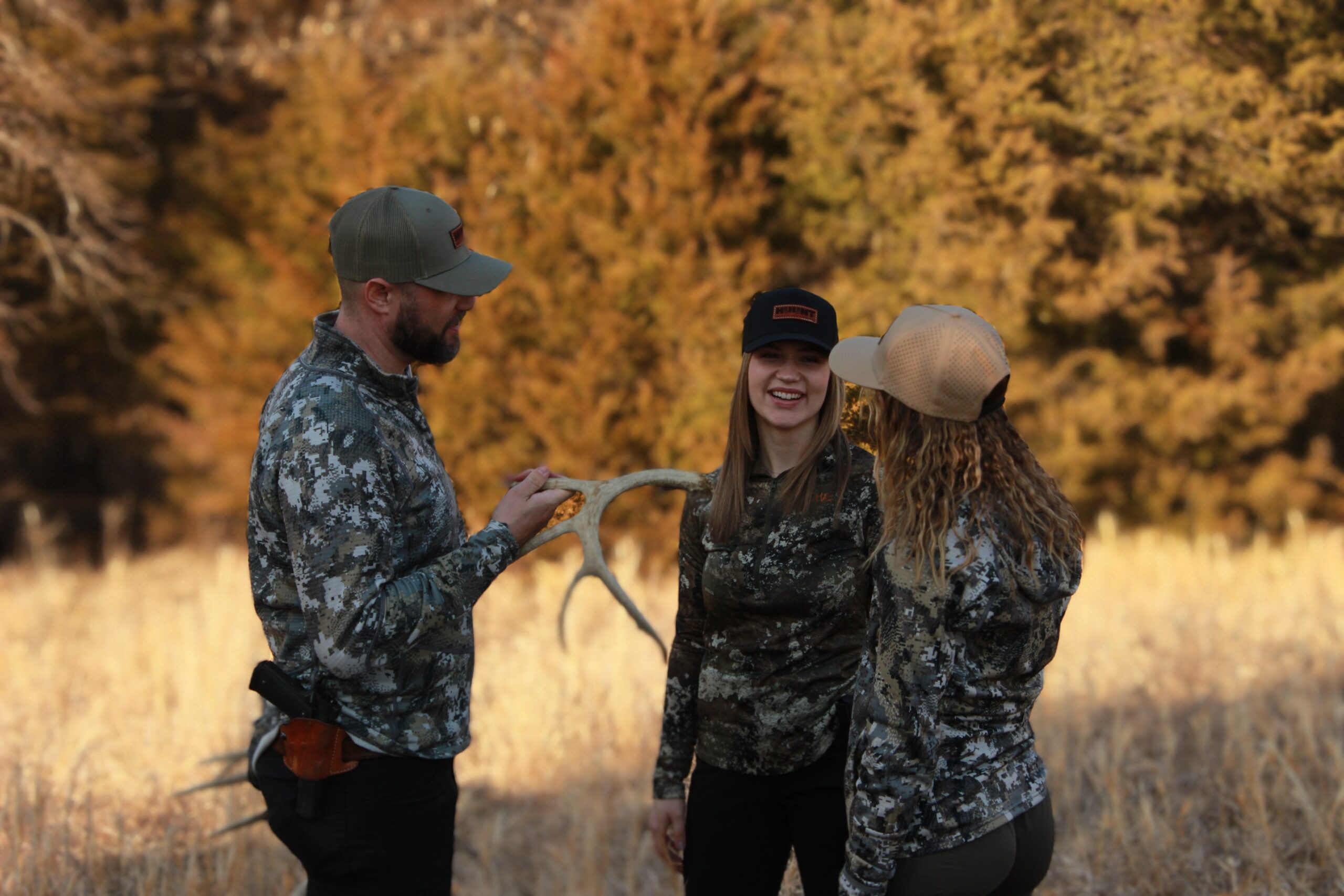 Experienced hunter shows two new women hunters tips and tricks